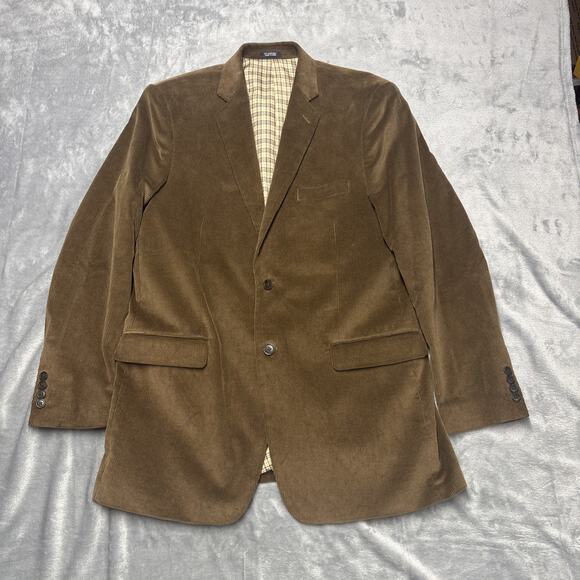 Saddlebred Sport Coat 44L Brown Cotton Corduroy Blazer Heritage Style - Picture 1 of 9
